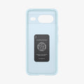 ACS06290 - Pixel 8 Case Thin Fit in mute blue showing the inside of case