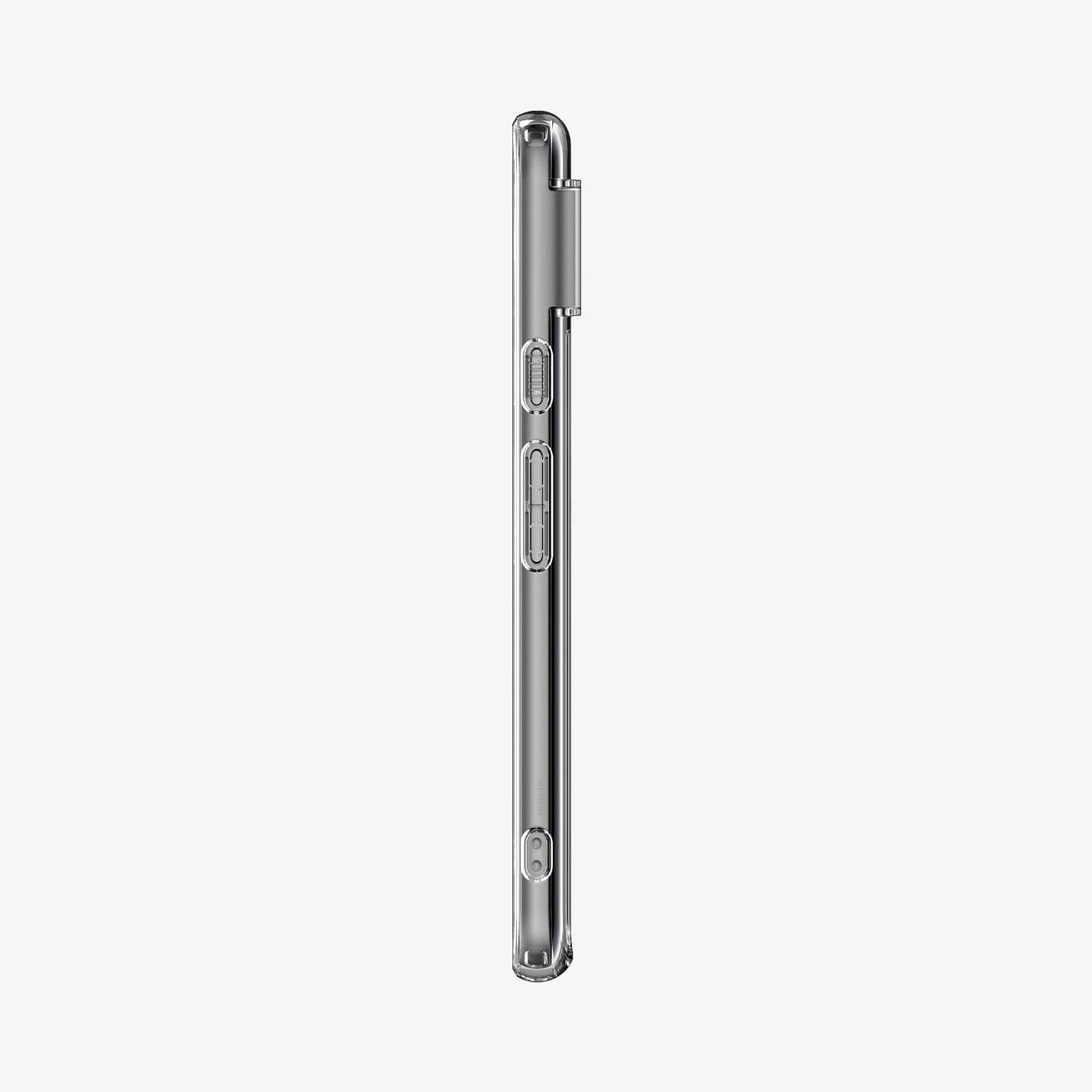 ACS06281 - Pixel 8 Case Ultra Hybrid Metal Ring (MagFit) in black showing the side with volume controls