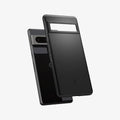 ACS04706 - Pixel 7 Case Thin Fit in black showing the back with case hovering away from device