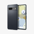ACS04707 - Pixel 7 Case Thin Fit in metal slate showing the back and front