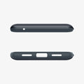 ACS04707 - Pixel 7 Case Thin Fit in metal slate showing the top and bottom with precise cutouts