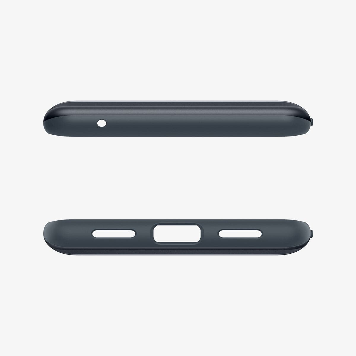 ACS04707 - Pixel 7 Case Thin Fit in metal slate showing the top and bottom with precise cutouts