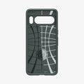 ACS06313 - Pixel 8 Pro Case Liquid Air in Abyss Green showing the inner case with spider web pattern