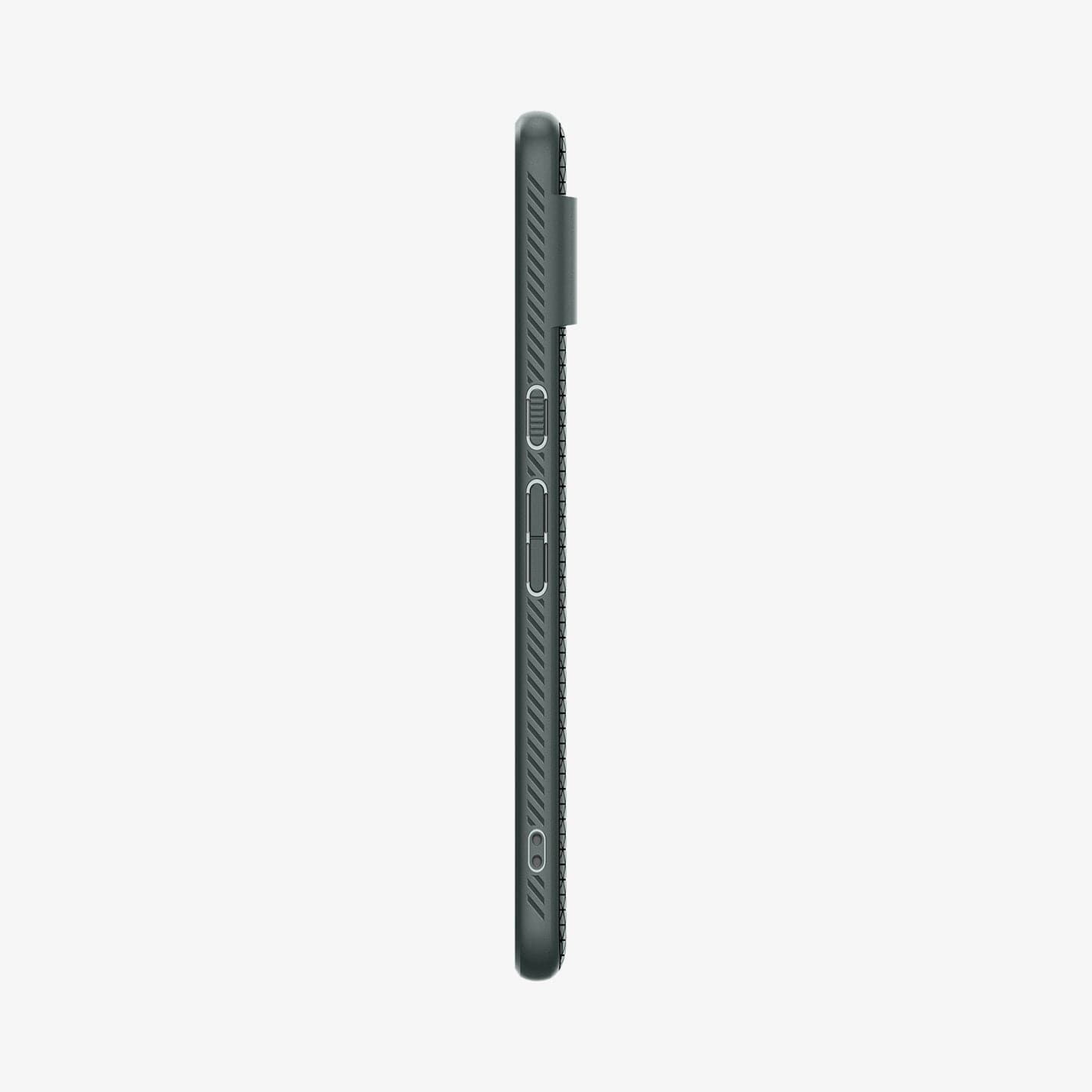 ACS06313 - Pixel 8 Pro Case Liquid Air in Abyss Green showing the side with side buttons