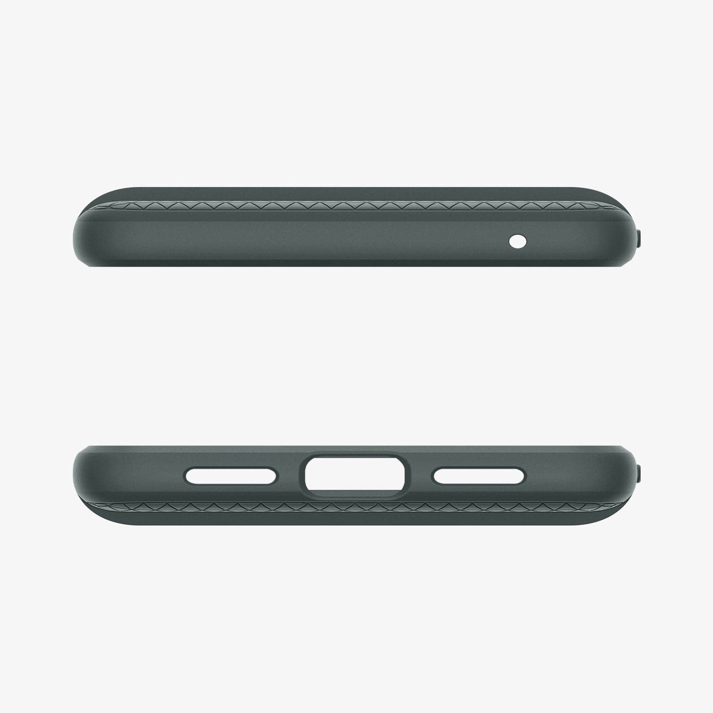 ACS06313 - Pixel 8 Pro Case Liquid Air in Abyss Green showing the top and bottom