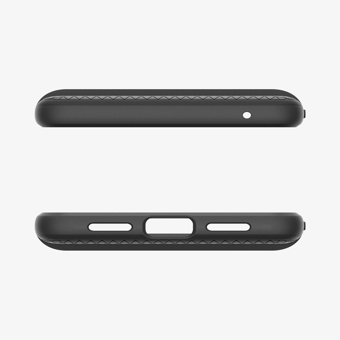 ACS06311 - Pixel 8 Pro Case Liquid Air in matte black showing the top and bottom with precise cutouts
