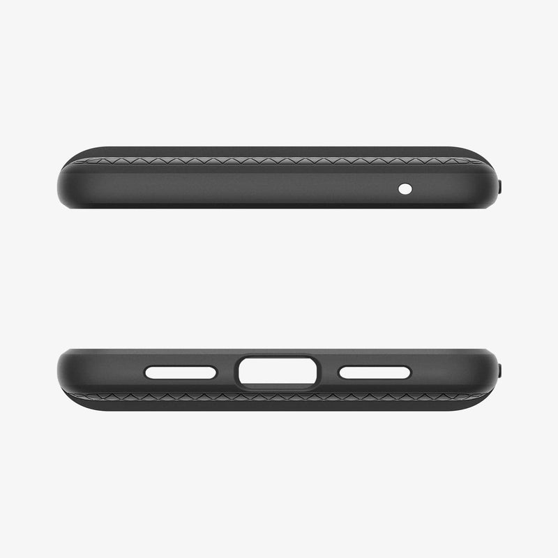 ACS06311 - Pixel 8 Pro Case Liquid Air in matte black showing the top and bottom with precise cutouts