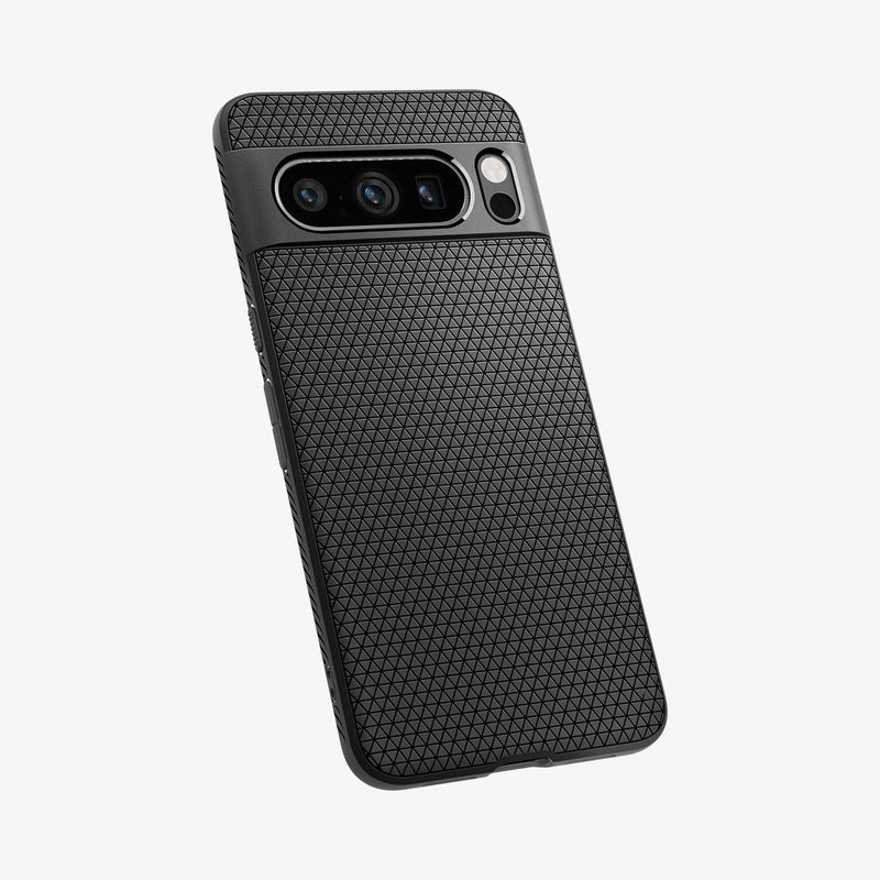 ACS06311 - Pixel 8 Pro Case Liquid Air in Matte Black showing the back, partial side and bottom