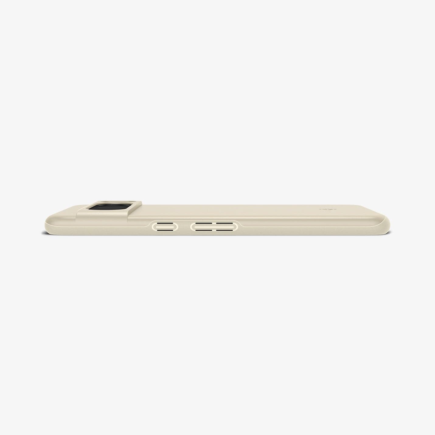 ACS06328 - Pixel 8 Pro Case Thin Fit in mute beige showing the side and partial back
