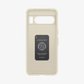 ACS06328 - Pixel 8 Pro Case Thin Fit in mute beige showing the inside of case