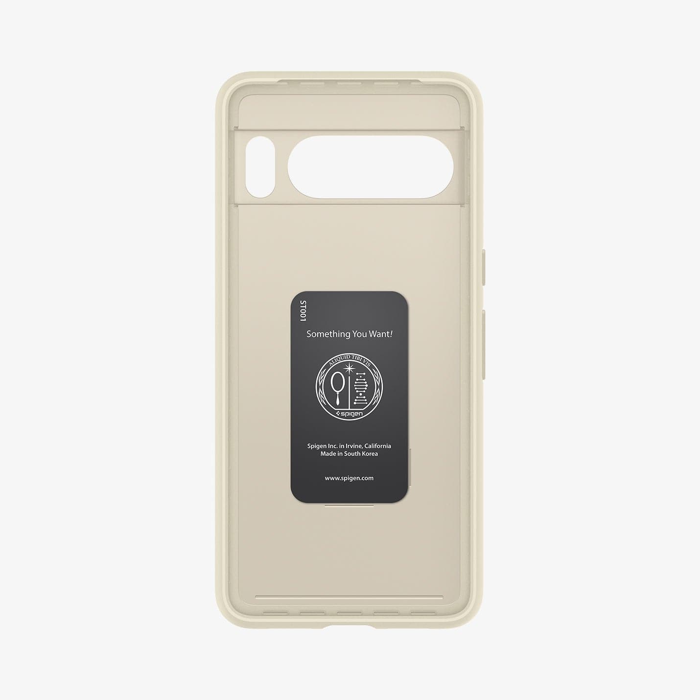 ACS06328 - Pixel 8 Pro Case Thin Fit in mute beige showing the inside of case