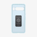 ACS06327 - Pixel 8 Pro Case Thin Fit in mute blue showing the inside of case