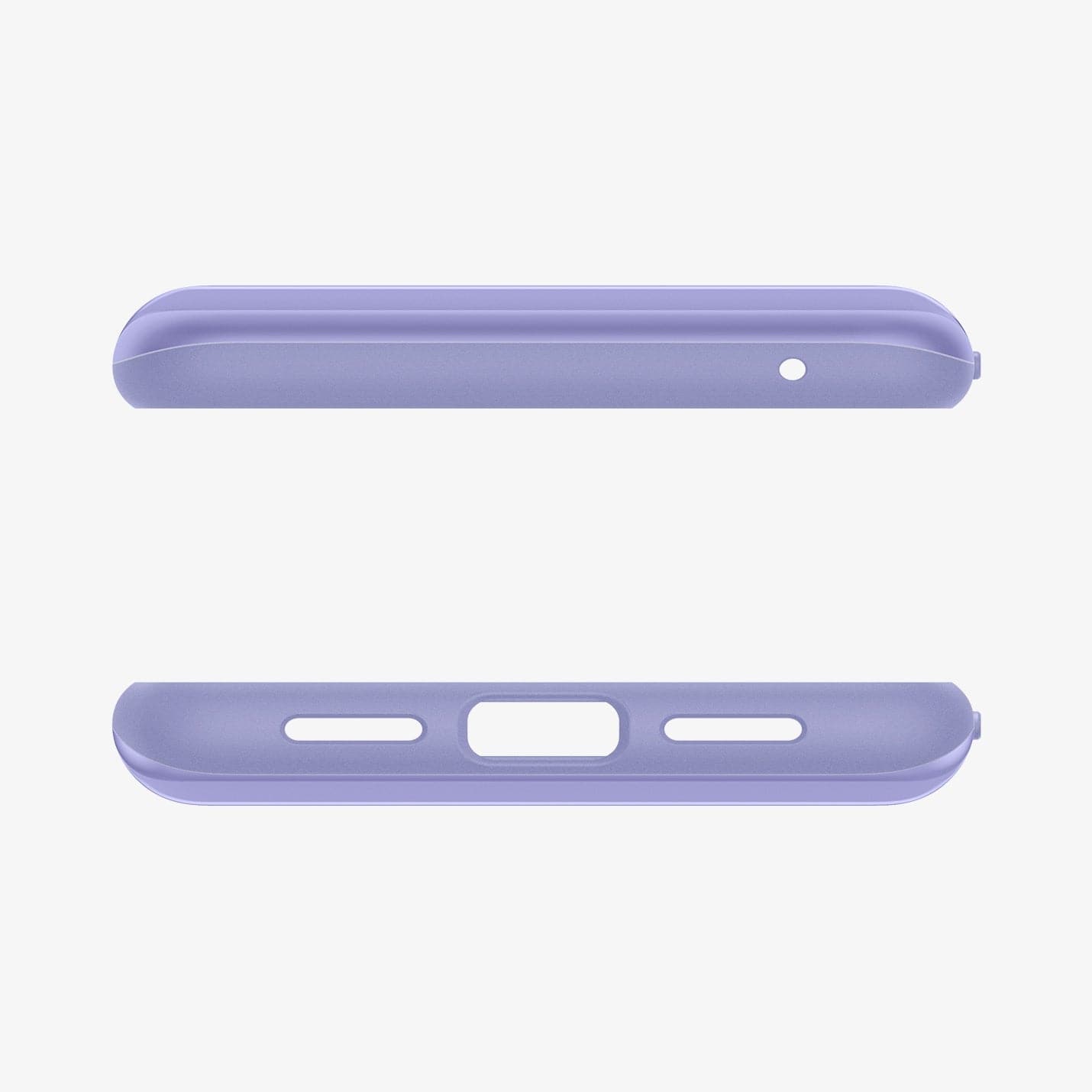 ACS06329 - Pixel 8 Pro Case Thin Fit in awesome violet showing the top and bottom with precise cutouts