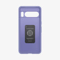 ACS06329 - Pixel 8 Pro Case Thin Fit in awesome violet showing the inside of case