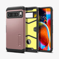 ACS06321 - Pixel 8 Pro Case Tough Armor in rose gold showing the back, inside and front