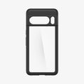 ACS06317 - Pixel 8 Pro Case Ultra Hybrid in matte black showing the back with no device inside