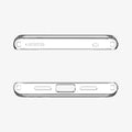 ACS06315 - Pixel 8 Pro Case Ultra Hybrid in crystal clear showing the top and bottom with precise cutouts
