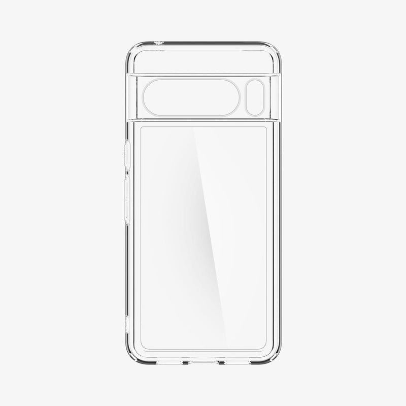 ACS06315 - Pixel 8 Pro Case Ultra Hybrid in crystal clear showing the back with no device inside