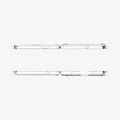 ACS05921 - Pixel Fold Series Case Ultra Hybrid in crystal clear showing the top and bottom with precise cutouts