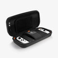 AFA04021 - Nintendo Switch OLED Rugged Armor Pro Pouch in matte black showing the inside and side with device in slot