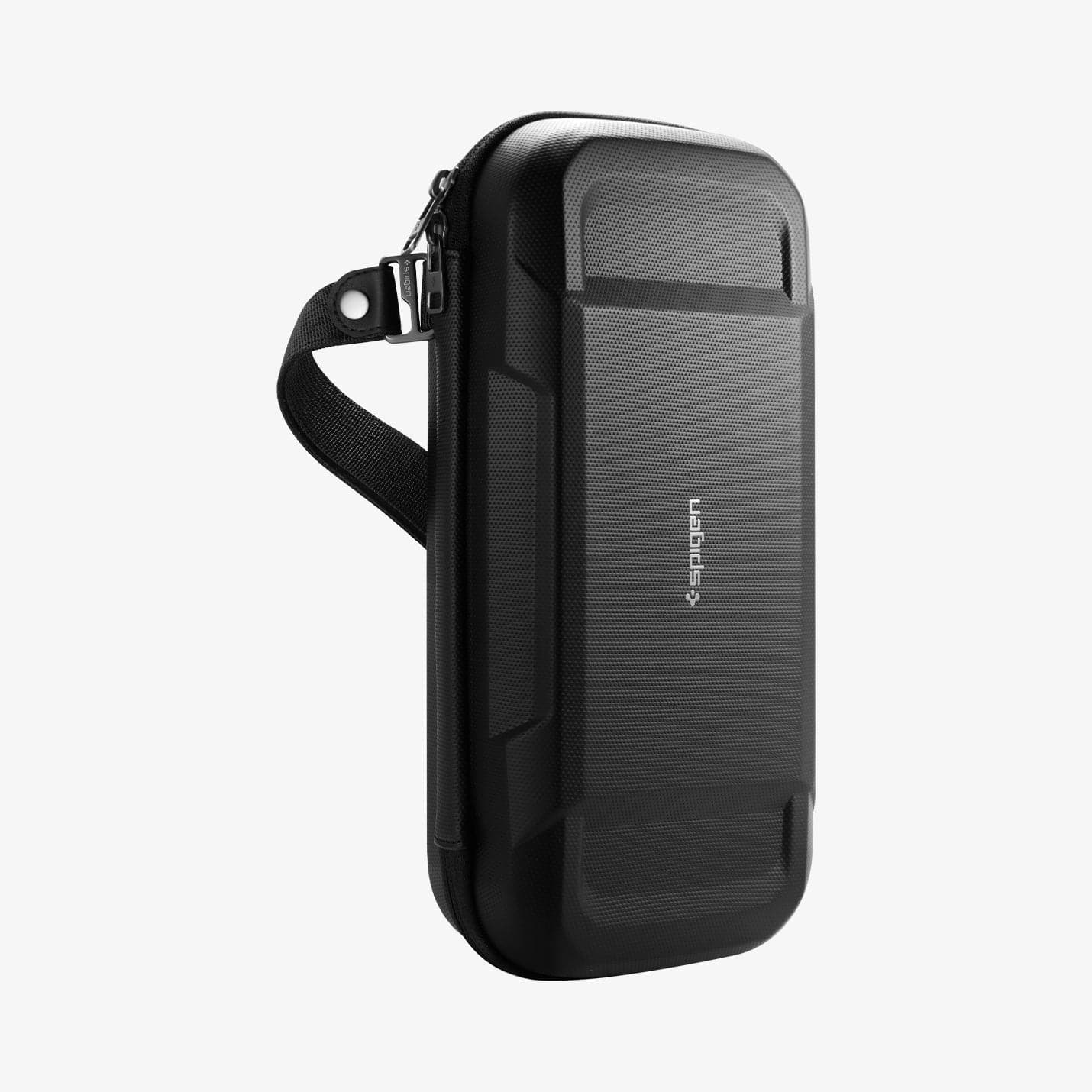 AFA04021 - Nintendo Switch OLED Rugged Armor Pro Pouch in matte black showing the top and side