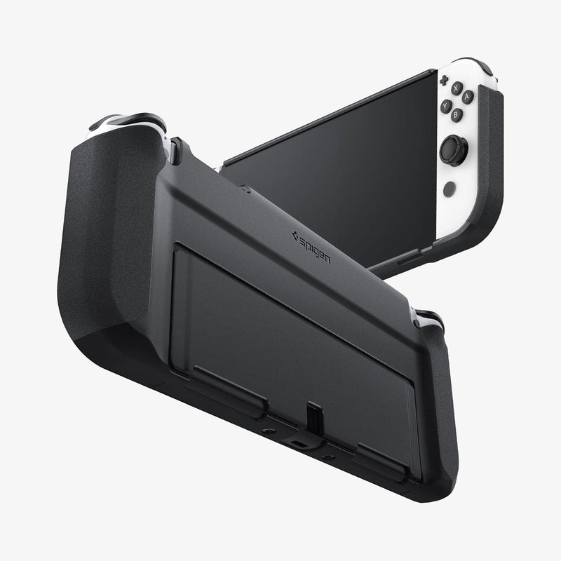 ACS04239 - Nintendo Switch OLED Case Thin Fit in black showing the back, front and sides