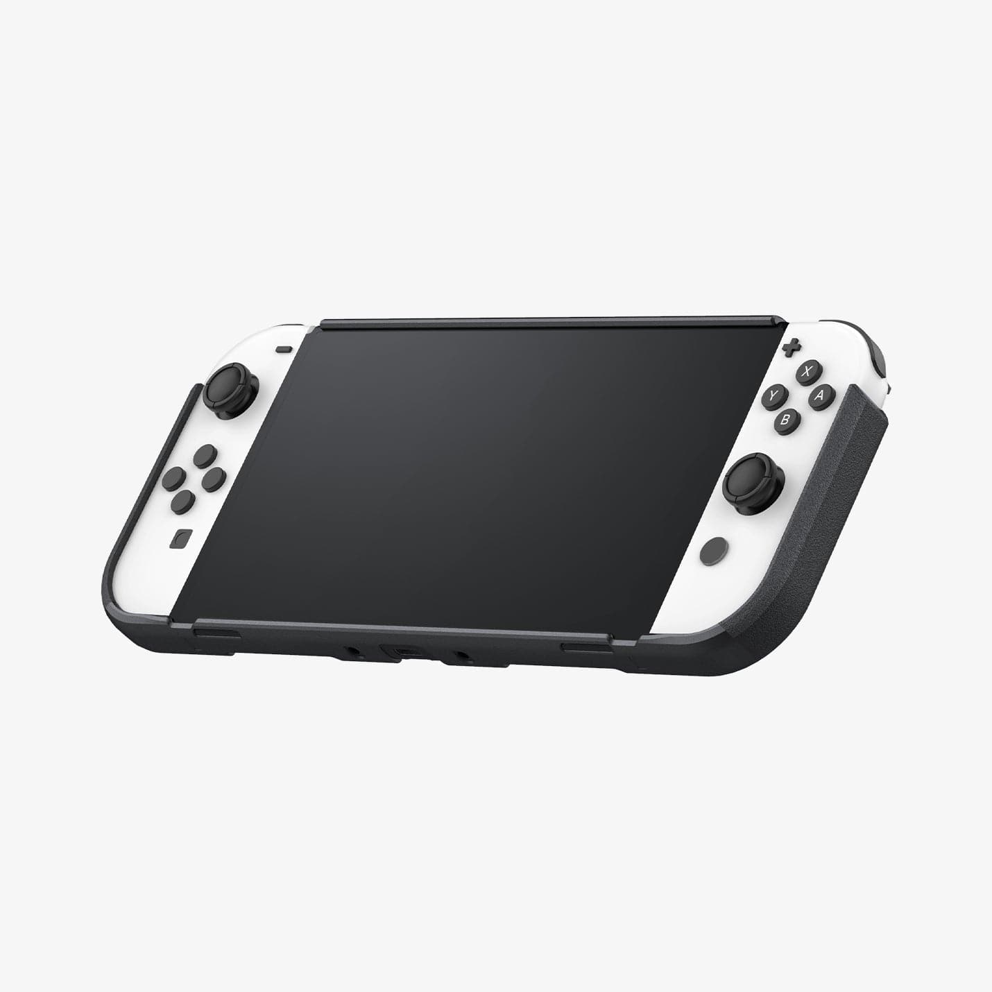 ACS04239 - Nintendo Switch OLED Case Thin Fit in black showing the front and partial side