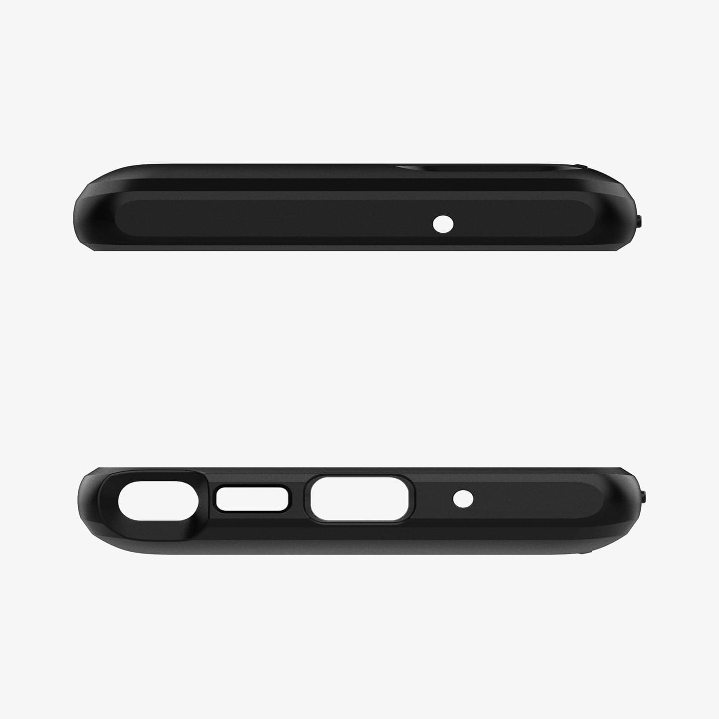 ACS01424 - Galaxy Note 20 Slim Armor CS Case in black showing the top and bottom