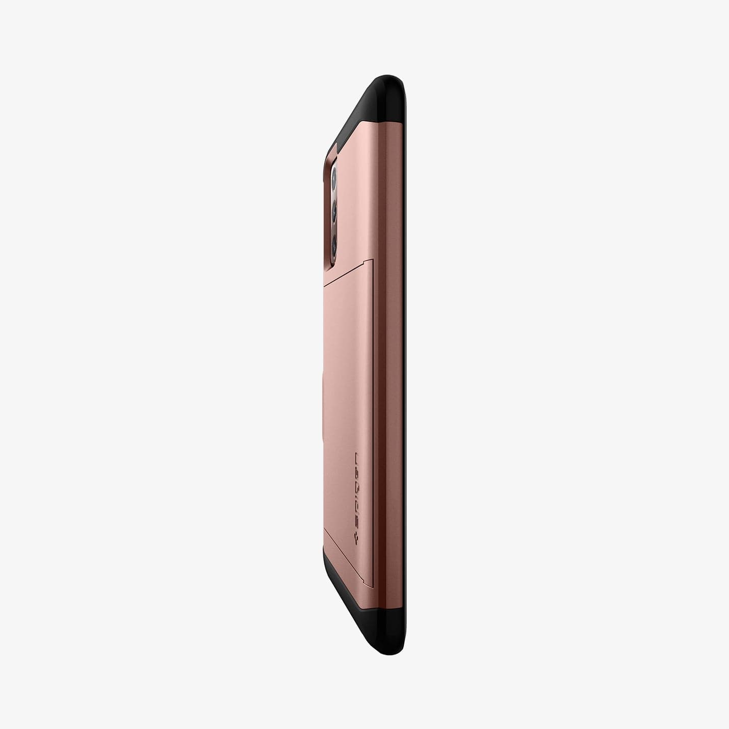 ACS01583 - Galaxy Note 20 Slim Armor CS Case in bronze showing the side and partial back