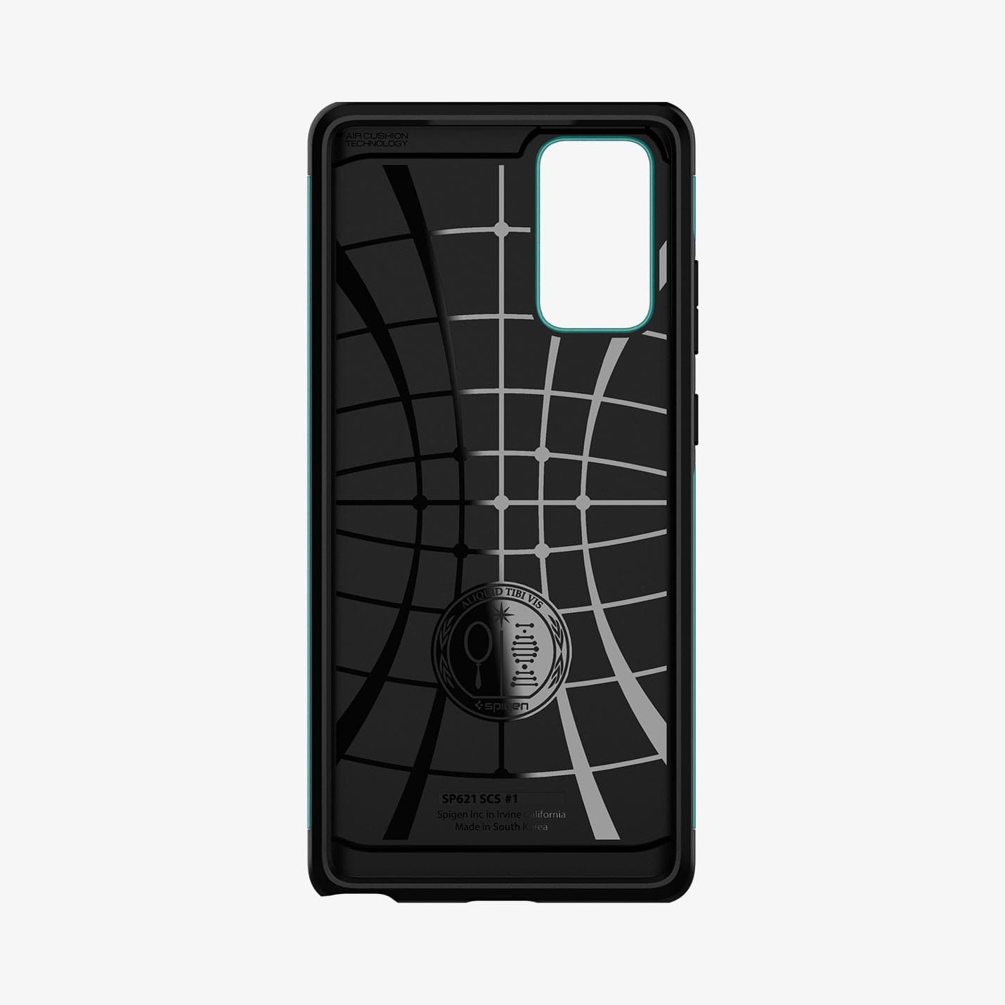 ACS01584 - Galaxy Note 20 Slim Armor CS Case in green showing the inside of case