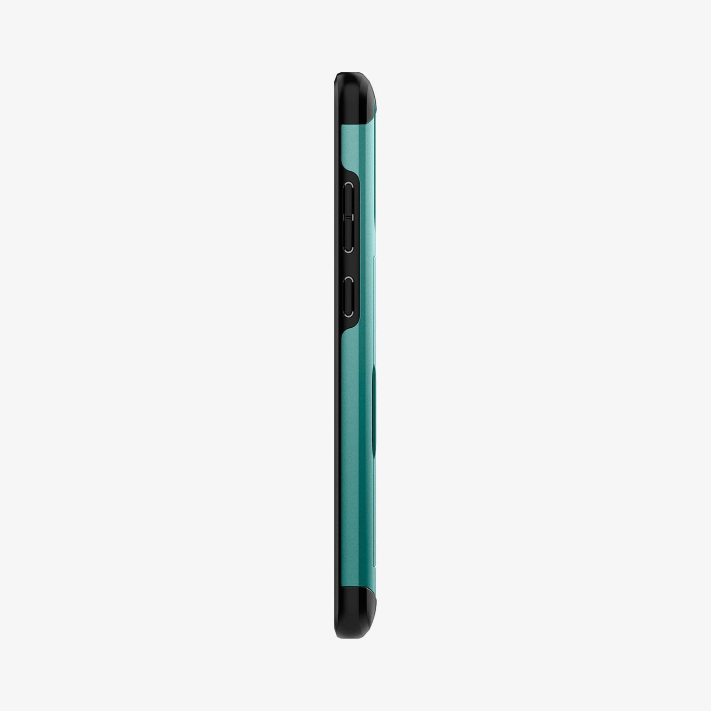ACS01584 - Galaxy Note 20 Slim Armor CS Case in green showing the side
