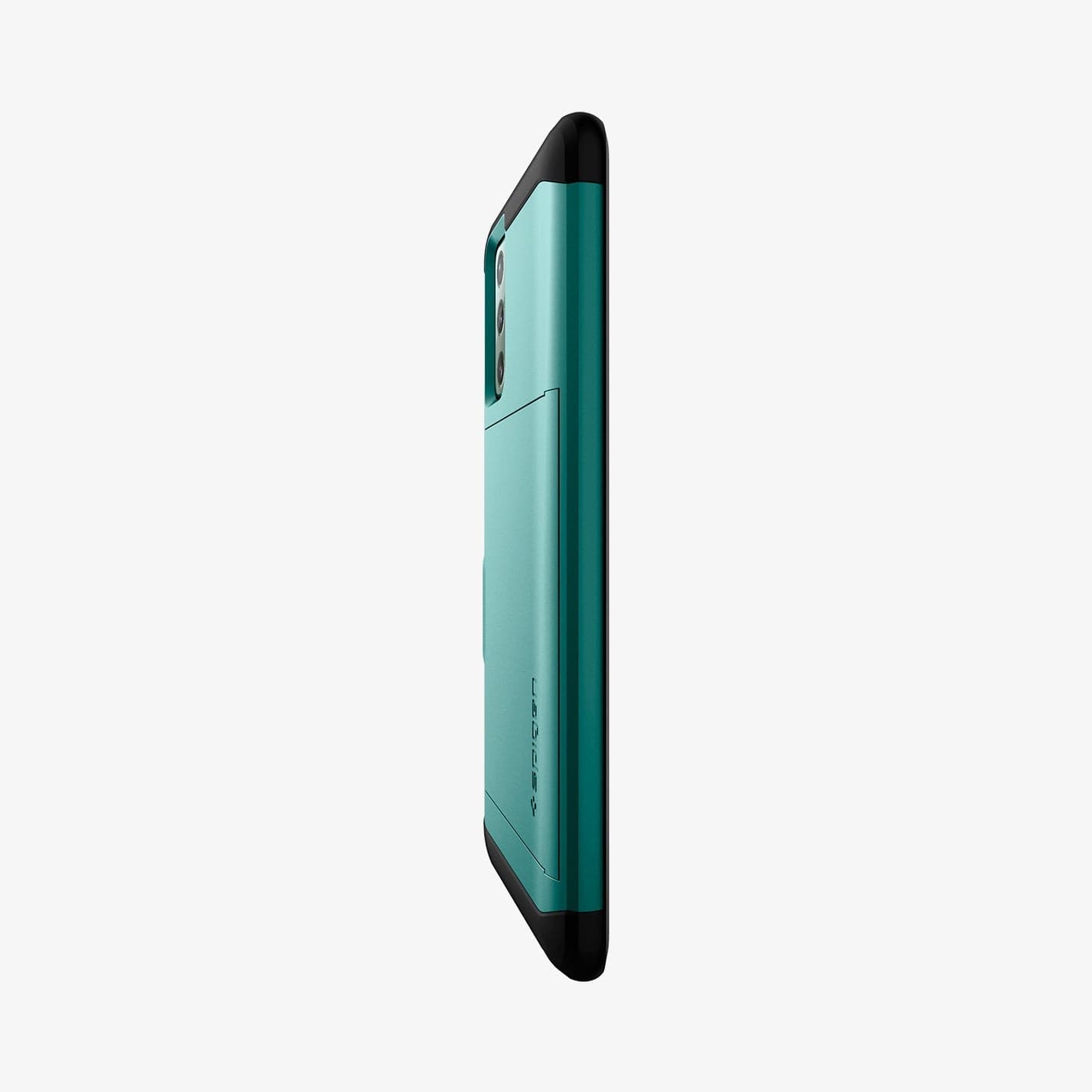 ACS01584 - Galaxy Note 20 Slim Armor CS Case in green showing the side and partial back