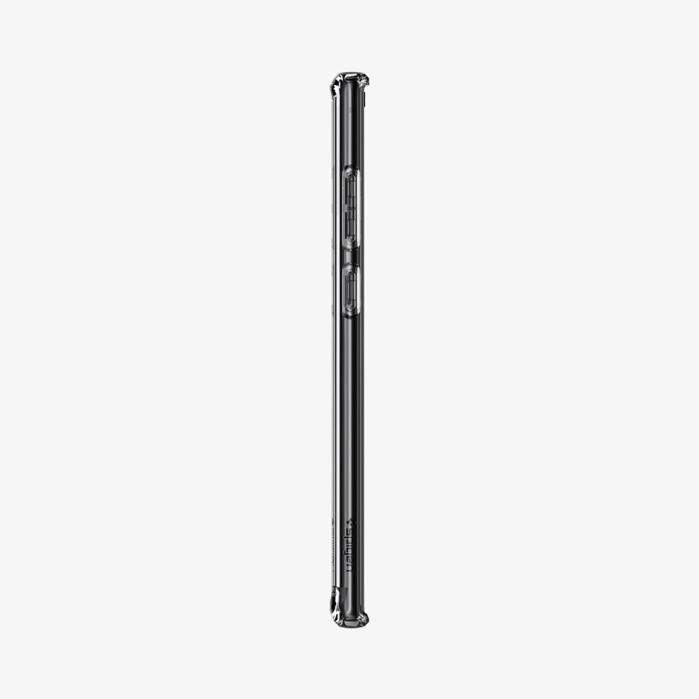 627CS27332 - Galaxy Note 10 Series Ultra Hybrid Case in crystal clear showing the side