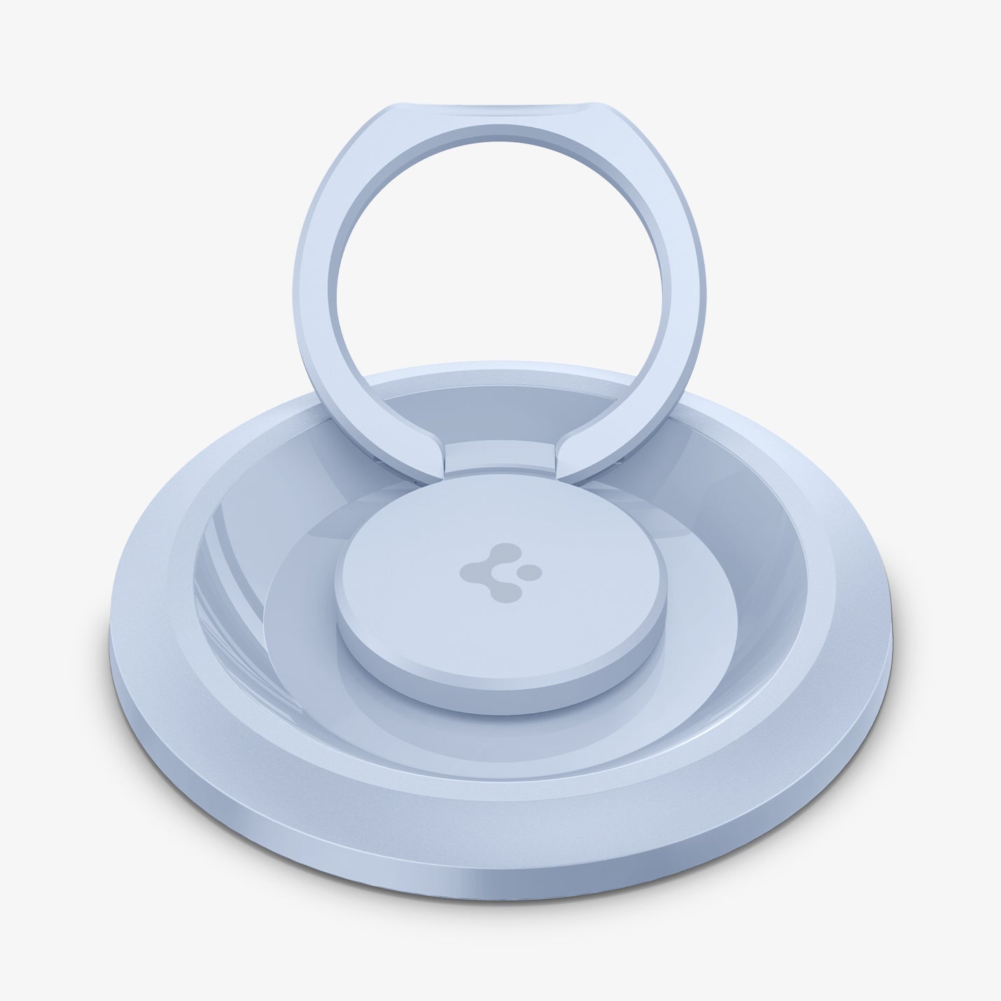 AMP05304 - O-Mag Magnetic Phone Holder (MagFit) in blue showing the front and ring extended out upwards
