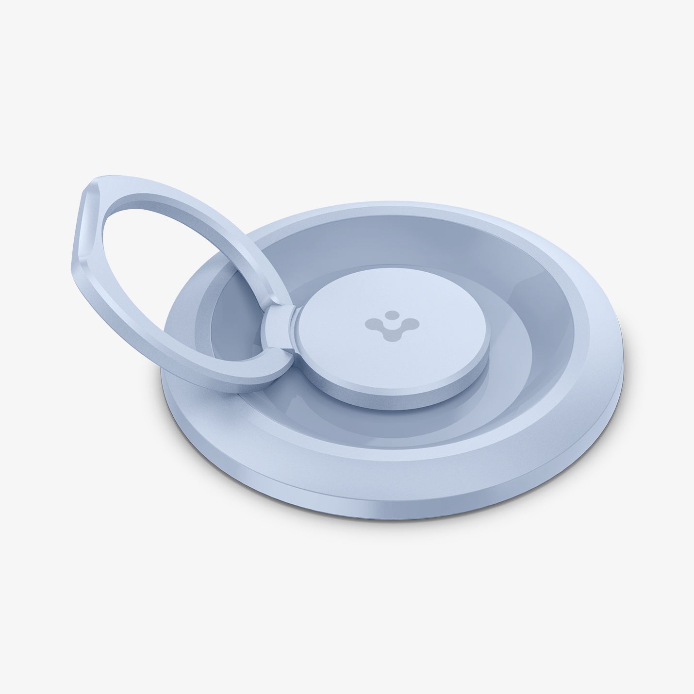 AMP05304 - O-Mag Magnetic Phone Holder (MagFit) in blue showing the ring extended out and Spigen logo