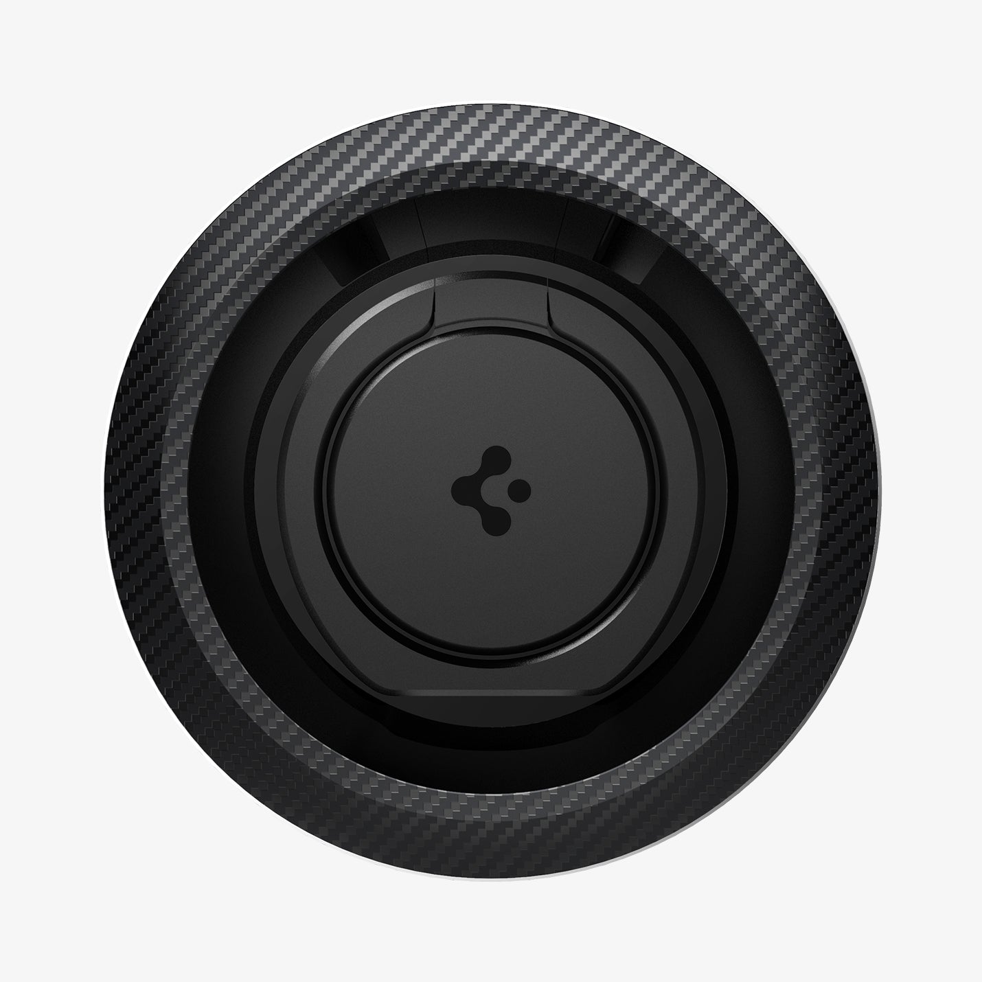 AMP05505 - O-Mag Magnetic Phone Holder (MagFit) in carbon showing the front