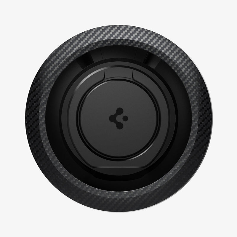 AMP05505 - O-Mag Magnetic Phone Holder (MagFit) in carbon showing the front