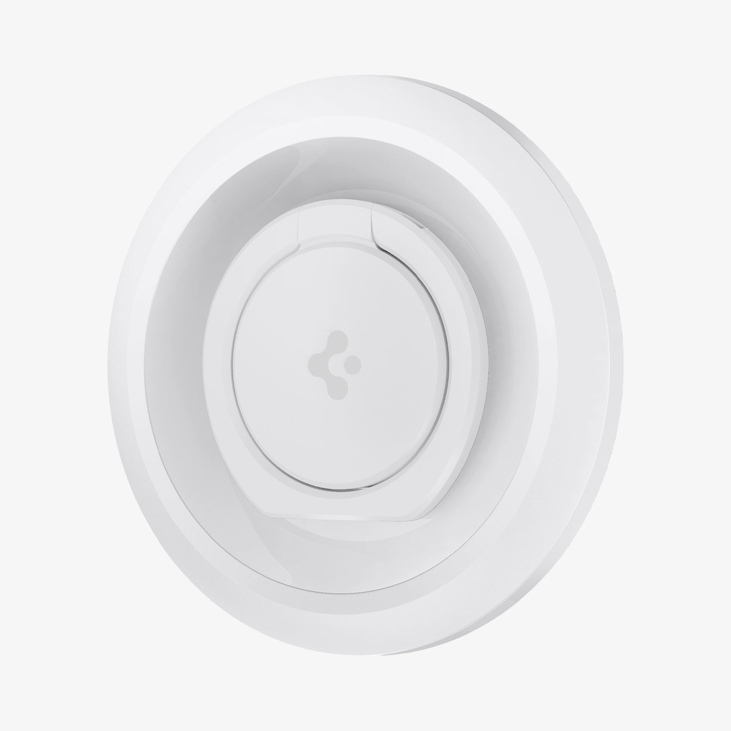AMP05303 - O-Mag Magnetic Phone Holder (MagFit) in white showing the front and partial side