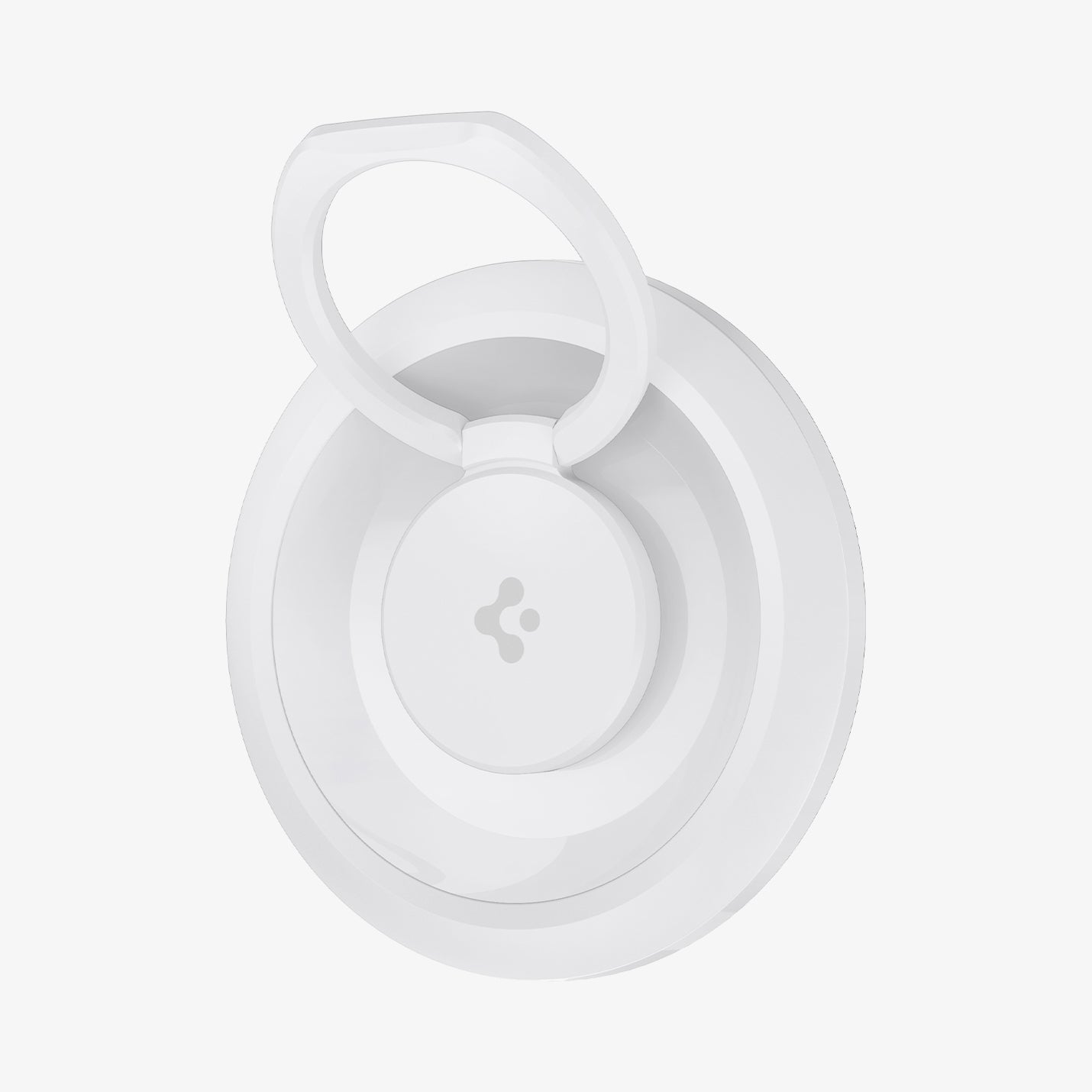 AMP05303 - O-Mag Magnetic Phone Holder (MagFit) in white showing the front and ring extended out