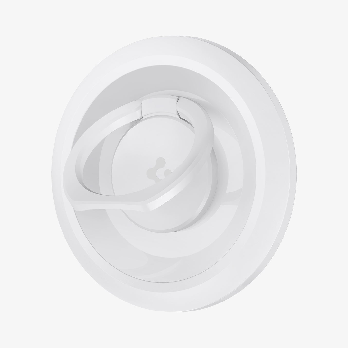 AMP05303 - O-Mag Magnetic Phone Holder (MagFit) in white showing the front and ring partially extended out