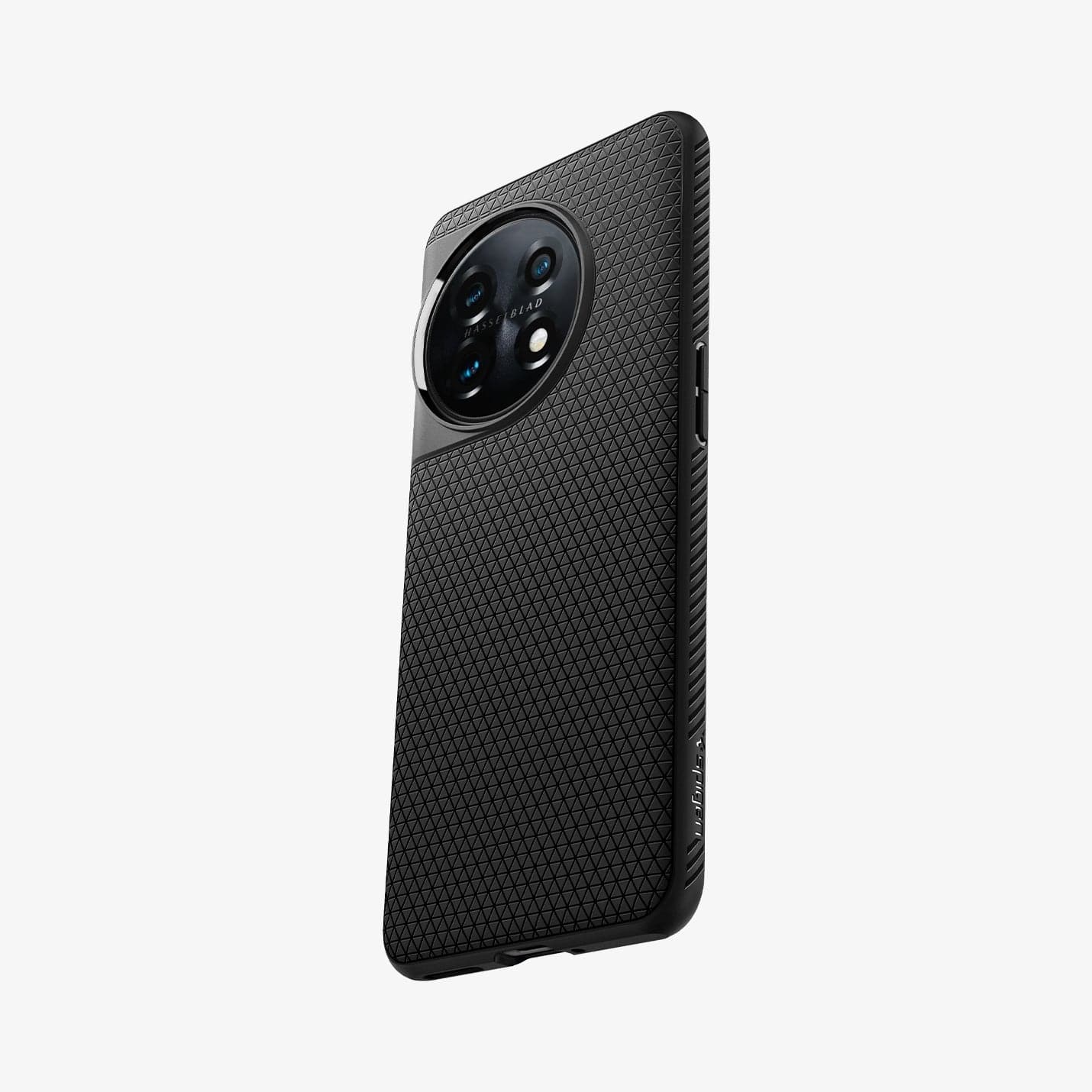 ACS05799 OnePlus 11 Series Liquid Air Case in Matte Black showing the back and partial side