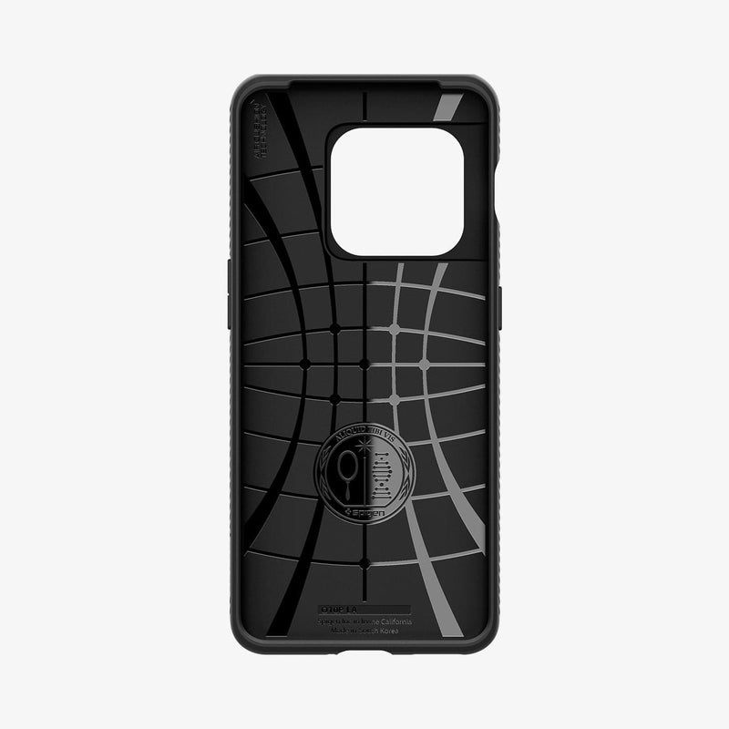 ACS04431 - OnePlus 10 Pro Liquid Air Case in Matte Black showing the inner case with spider web pattern
