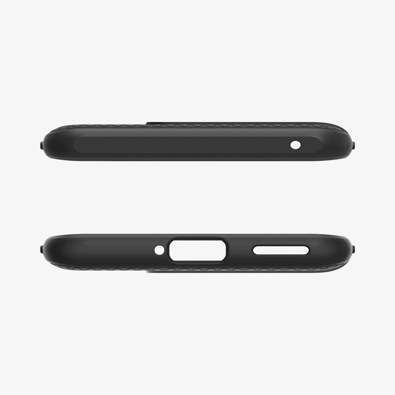 ACS04431 - OnePlus 10 Pro Liquid Air Case in Matte Black showing the top and bottom