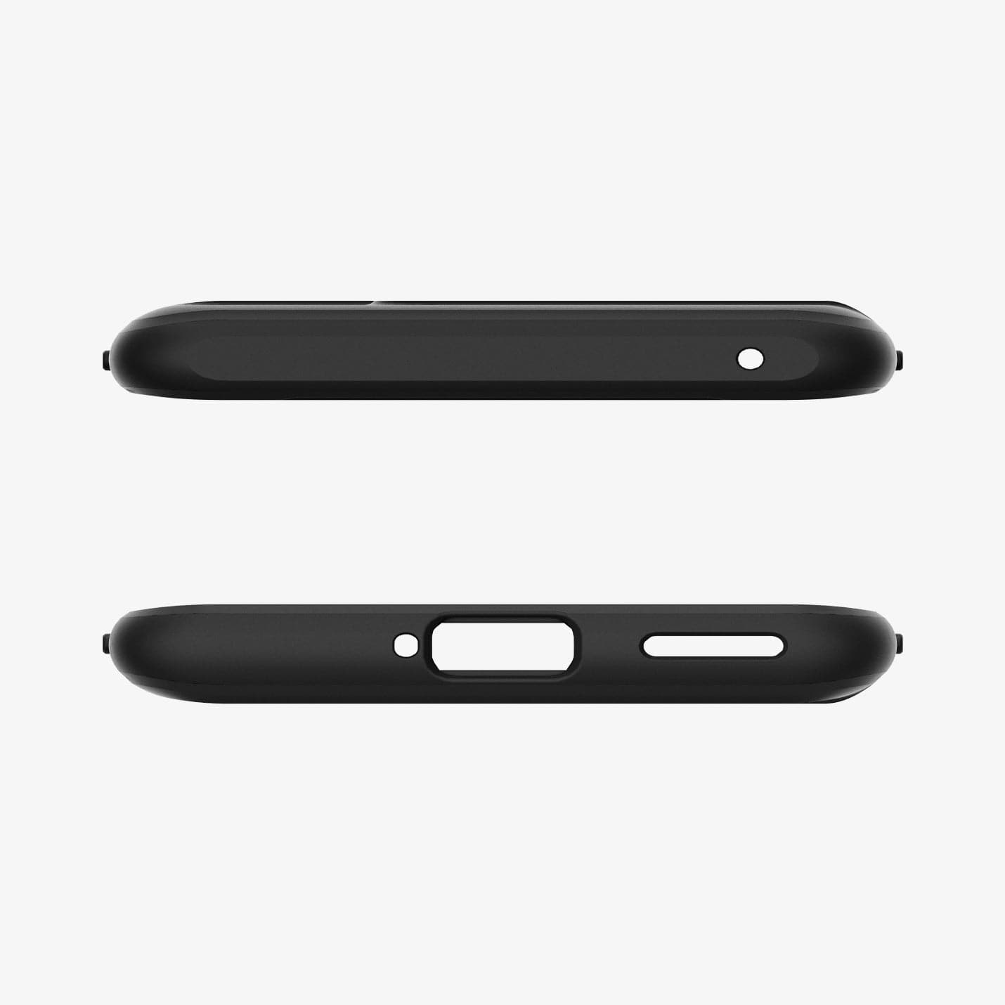 ACS04429 - OnePlus 10 Pro Ultra Hybrid Case in Black showing the top and bottom