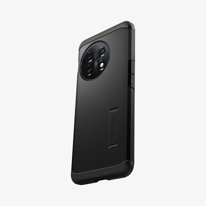 ACS05800 - OnePlus 11 Series Tough Armor Case in Black showing the back with partial side