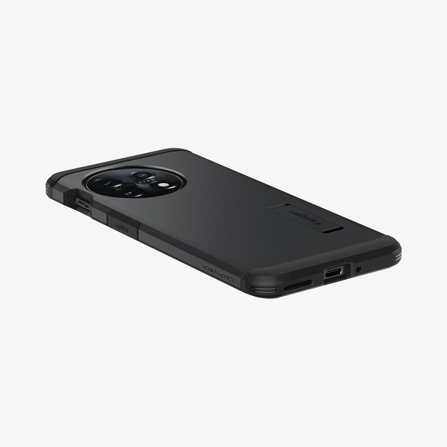 ACS05800 - OnePlus 11 Series Tough Armor Case in Black showing the back and partial sides, flat