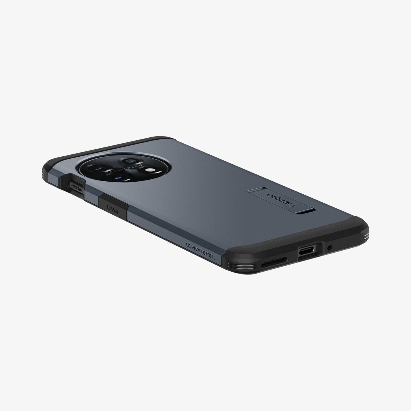 ACS05801 - OnePlus 11 Series Tough Armor Case in Metal Slate showing the back and partial sides, flat