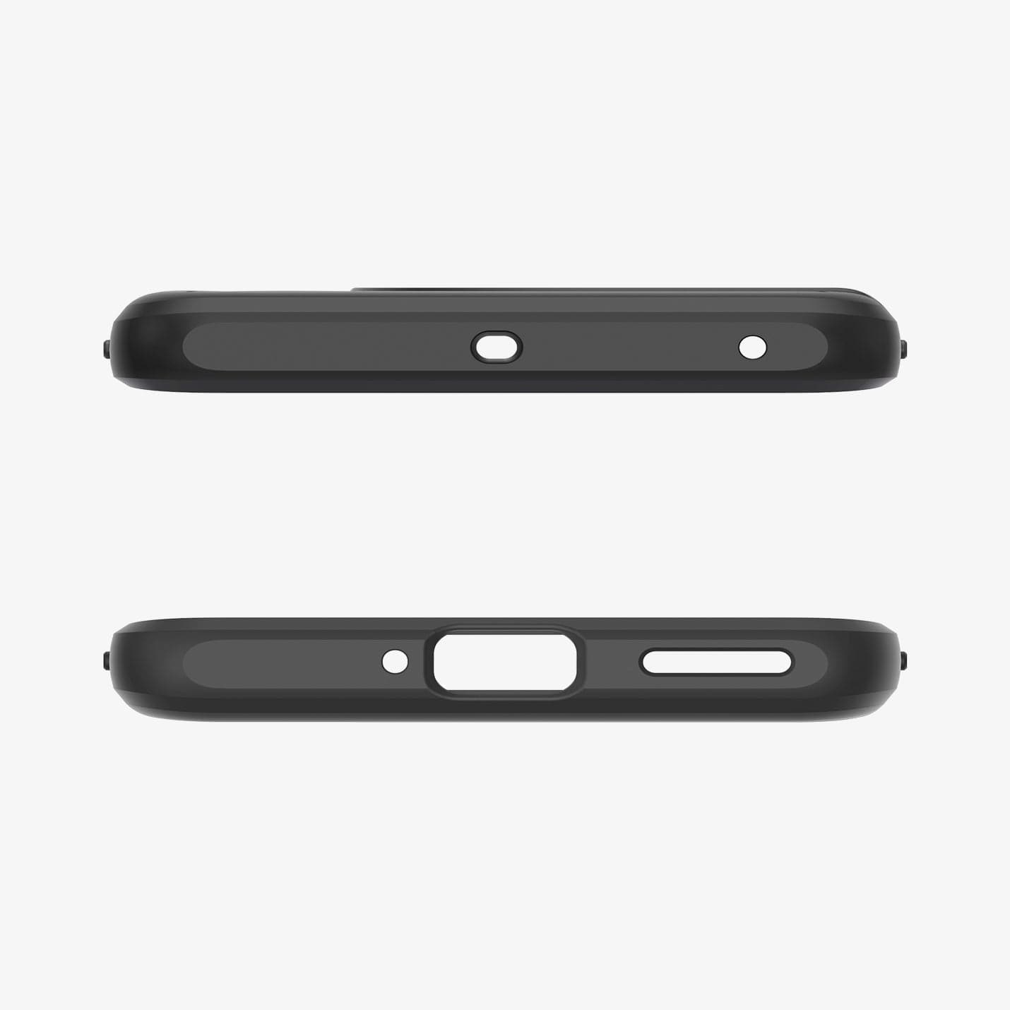 ACS05803 - OnePlus 11 Series Ultra Hybrid Case in Matte Black showing the top and bottom