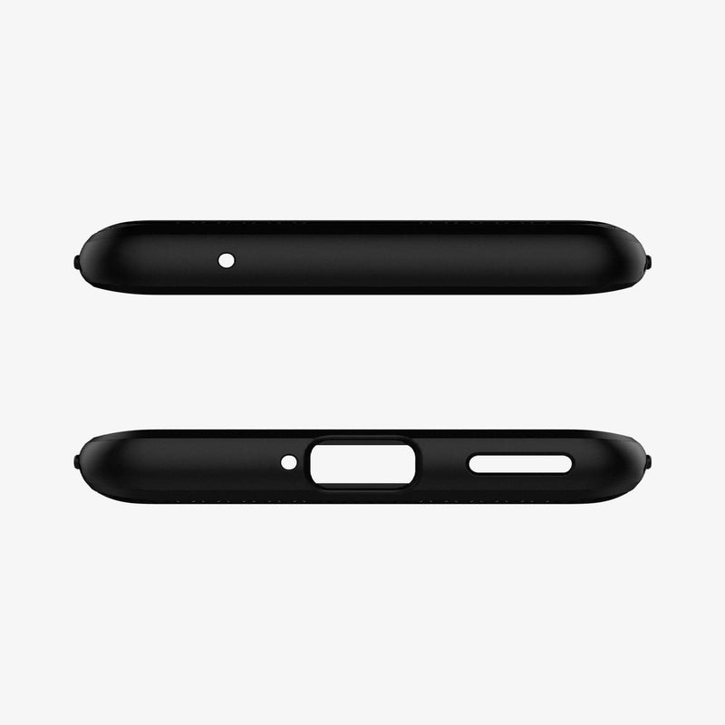 ACS00827 - OnePlus 8 Liquid Air Case in Matte Black showing the top and bottom
