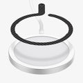 ACP03804 - OneTap MagSafe Metal Plate (MagFit) in carbon showing the metal plate hovering above a magsafe charger